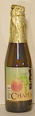 Chapeau Peche Lambic bottle by De Troch