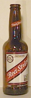 Red Stripe (new bottle) bottle by Charles Wells Ltd. Bedford, England