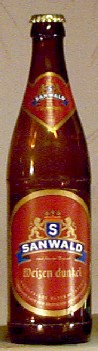 Sanwald Weizen Dunkel bottle by Dinkelacker Brauerei AG 