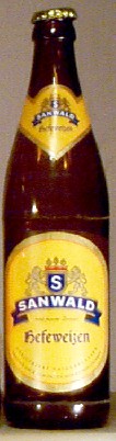 Sanwald Hefeweizen bottle by Dinkelacker Brauerei AG 