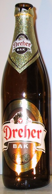 Dreher Bak bottle by Köbányai Sörgyár 