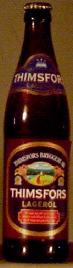 Thimsfors lageröl bottle by Thimfors Bryggeri