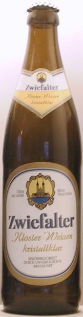 Zwiefalter Kloster-Weizen Kristallklar bottle by KlosterBräu Zwiefelter 