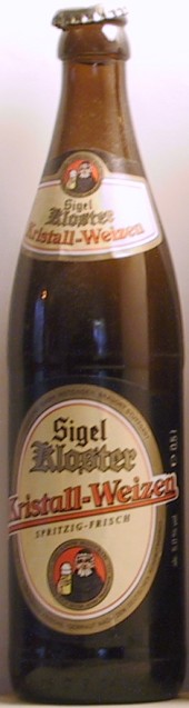 Sigel Kloster Kristall-Weizen bottle by Klosterbrauerei GmbH  