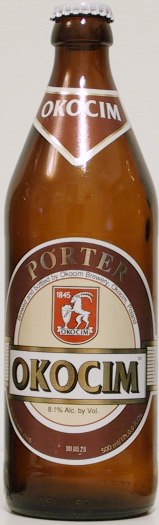 Okocim Porter bottle by Okocim Brewery 