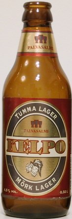 Kelpo, Tumma Lager bottle by Palvasalmi Oy 
