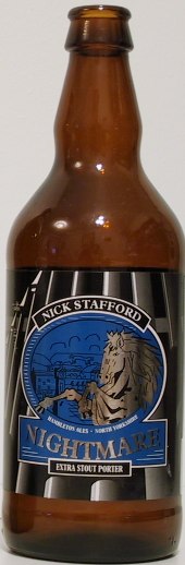 Nick Stafford Nightmare bottle by Hambleton Ales 