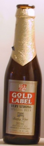 Gold Label Very Strong Special Beer bottle by Whitbread 