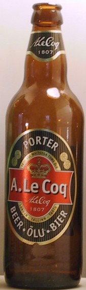 A.Le Cog Porter bottle by Tartu Õlletehas 