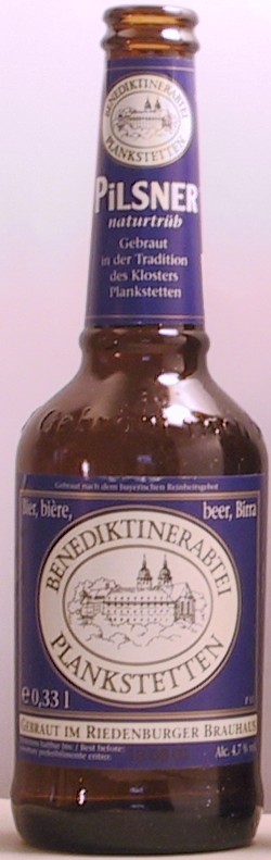 Plankstetten Pilsner bottle by Riedenburger Brauhaus 