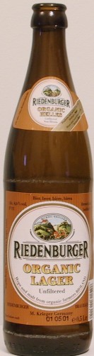Riedenburger Organic Lager bottle by Riedenburger Brauhaus 