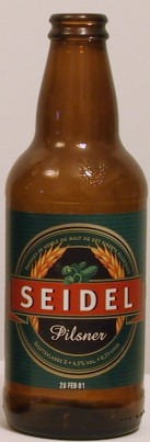 Seidel Pilsener bottle by Christianssands Bryggeri 