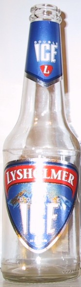 Lysholmer Double Ice bottle by Ringnes 