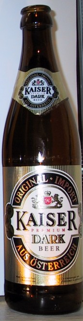 Kaiser Premium Dark Beer bottle by Brau Union Austria 