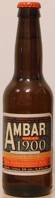 Ambar Pale Ale 1900 bottle by La Zaragozana S.A 