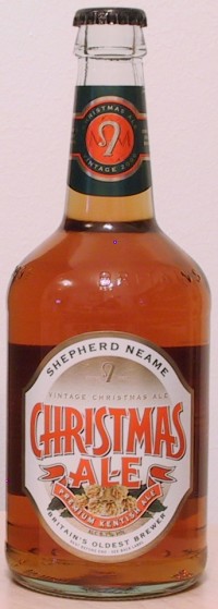 Vintage Christmas Ale bottle by Shepherd Neame 