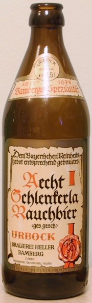 Aecht Schlenkerla Rauchbier Urbock bottle by Brauerei Heller Bamberg 