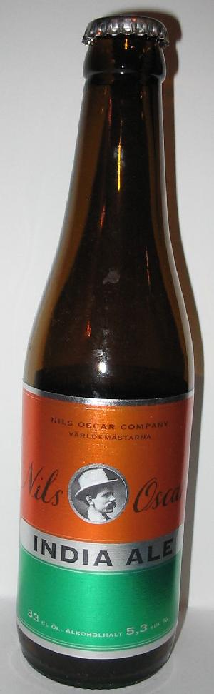Nils Oscar India Ale bottle by Nils Oscar Produkter, Tärnö Bryggeri 