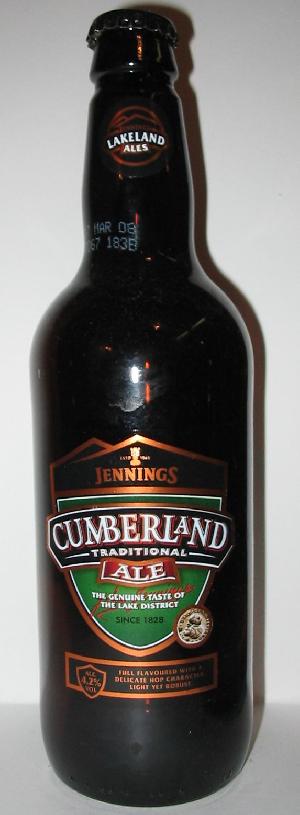 Cumberland Traditional Ale bottle by Jennings 