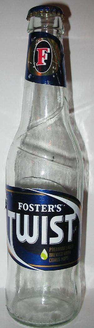 Foster's Twist bottle by Scottish and Newcastle Breweries ltd. 