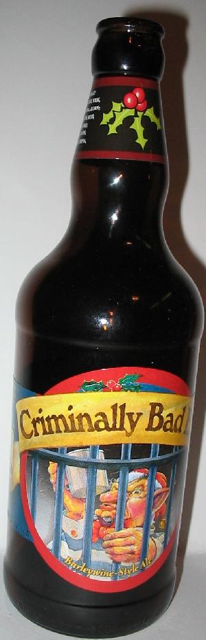 Criminally Bad Elf bottle by Ridgeway Brewing 