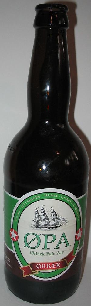 Øpa Pale Ale bottle by Ørbæk Bryggeri 