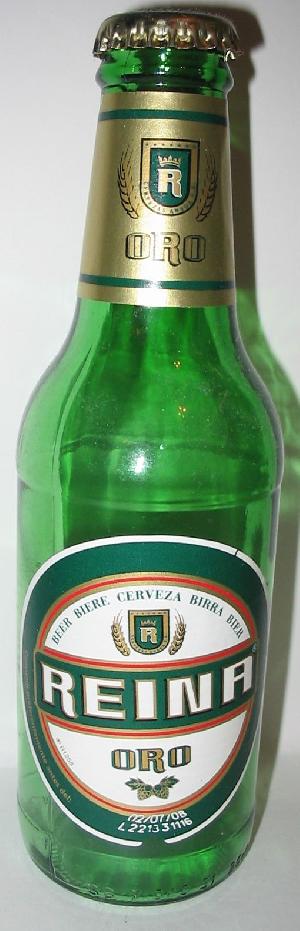 Reina Oro bottle by Cervezas Anaga 