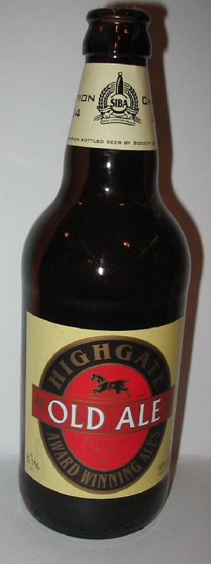 Highgate Old Ale bottle by Highgate & Warsall Brewing Company 
