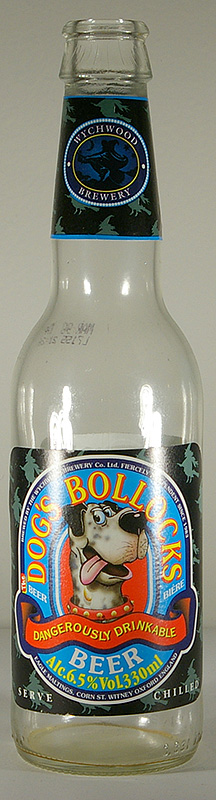 Dog's Bollocks bottle by Wychwood Brewery 