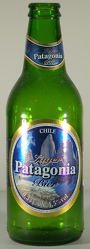 Patagonia Lager bottle by Cervecera Valdivia 