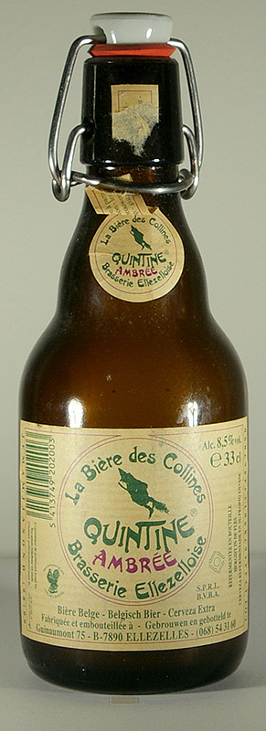 Quintine Ambree bottle by Ellezelloise 