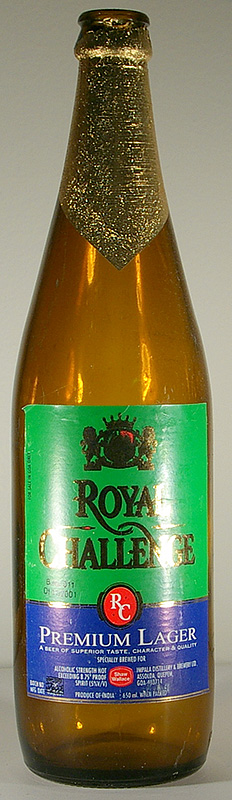 Royal Challenge Premium Lager bottle by Impala Distellery & Brewery Ltd 