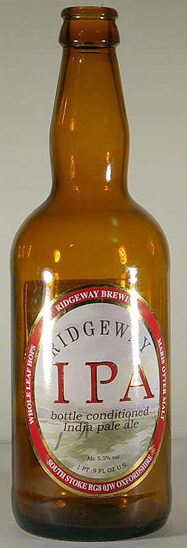 Ridgeway IPA bottle by Ridgeway Brewing 