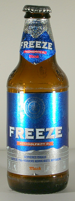Freeze bottle by Macks ølbryggeri 