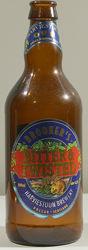 Brooker's Bitter & Twisted bottle by Harviestoun Brewery 