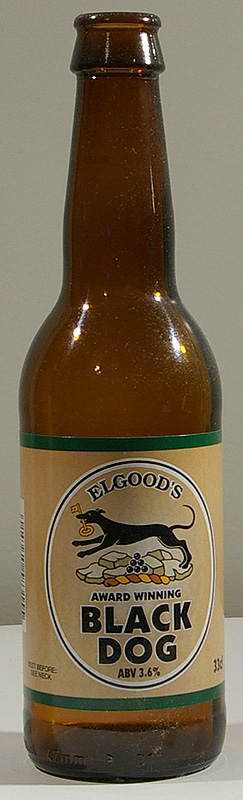 Black Dog bottle by Elgoods & Sons 