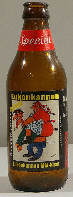 Eukonkannon MM olut 1997 bottle by Olvi 