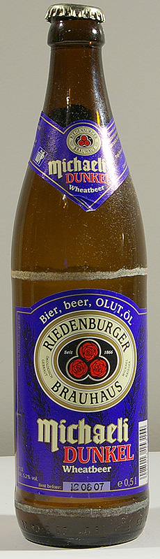 Michaeli Dunkel Wheatbeer bottle by Riedenburger Brauhaus 