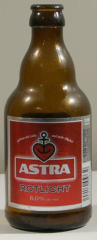 Astra Rotlicht bottle by Bavaria St. Pauli 