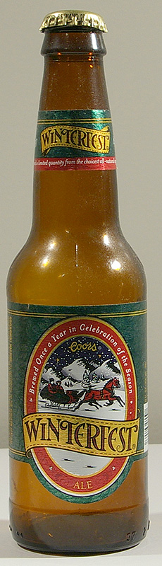 Coors Winterfest bottle by Coors Brewing co. 