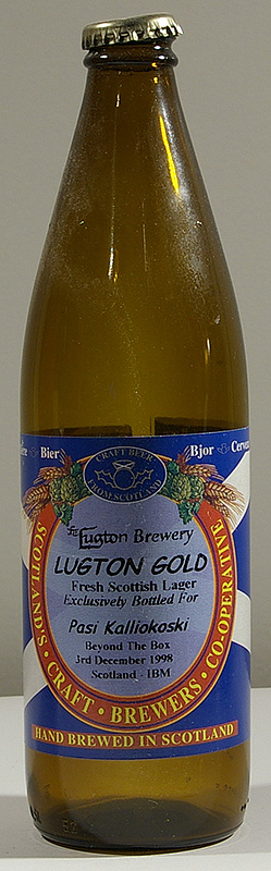 Lugton Gold (Bottled for Pasi Kalliokoski) bottle by Lugton Brewery 