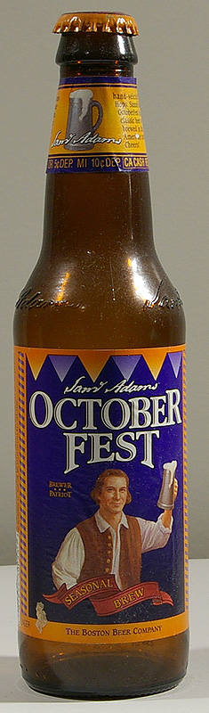 Sam Adams October Fest Seasonal Brew bottle by Boston Beer Company 
