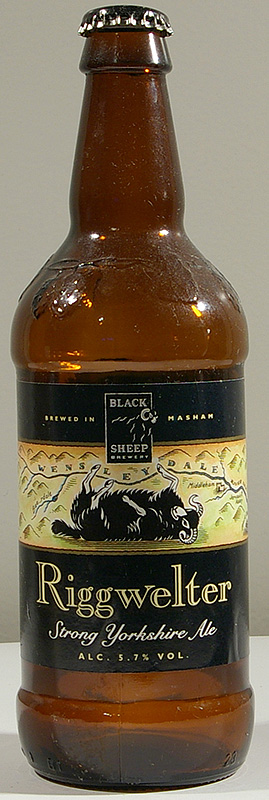 Riggwelter Strong Yorkshire Ale bottle by Black Sheep Brewery 