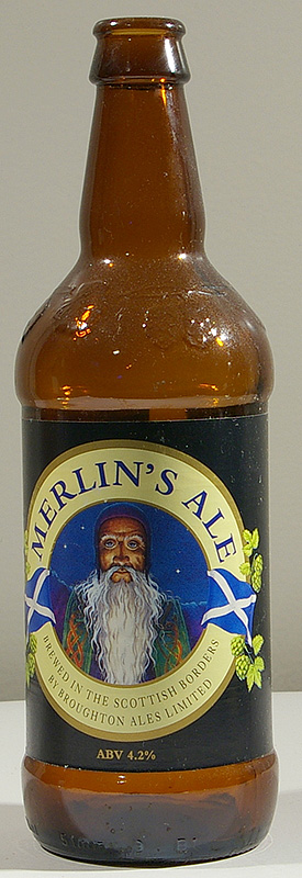 Merlin's Ale bottle by Broughton Ales Limited 