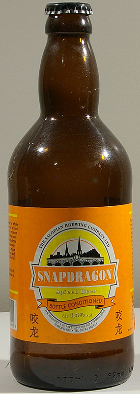 Snapdragon bottle by The Salopian Brewing Company Ltd. 