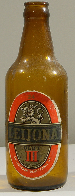 Leijona Olut III bottle by Savonlinnan Oluttehdas Oy 
