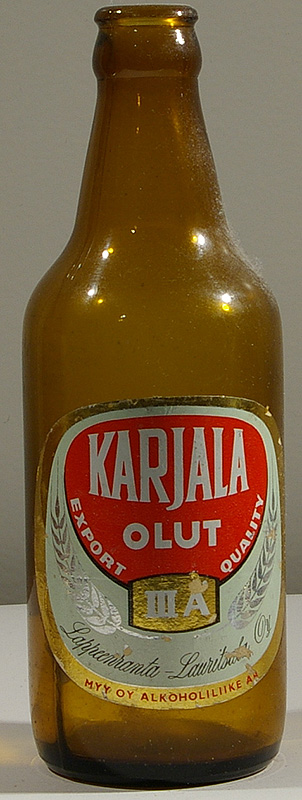 Karjala Olut bottle by Lappeenranta Lauritsala Oy 