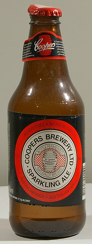 Coopers Sparkling Ale bottle by Coopers Brewery 