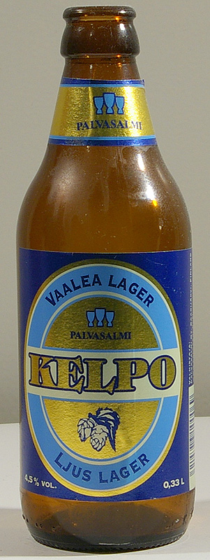 Kelpo Vaalea Lager bottle by Palvasalmi Oy 