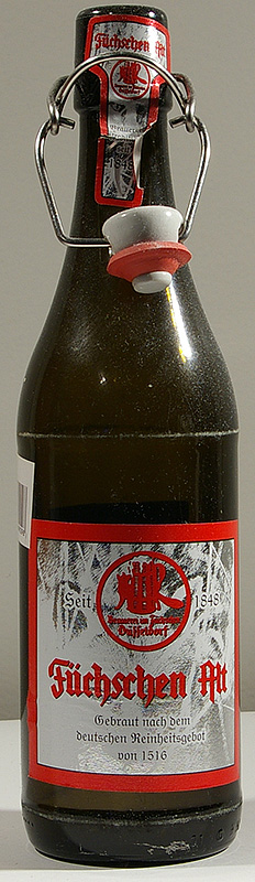 Fuchschen Alt bottle by Fuchschen 